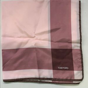 Tom Ford Pink and Maroon Patterned Pocket Square